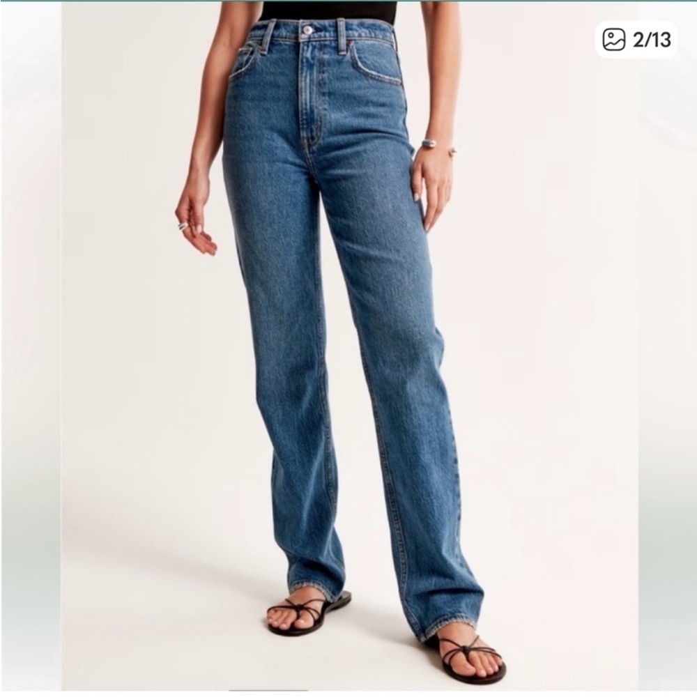 Abercrombie & Fitch The 90s Straight Ultra High Rise Jeans Size 8